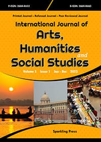 International Journal of Arts, Humanities and Social Studies Cover Page